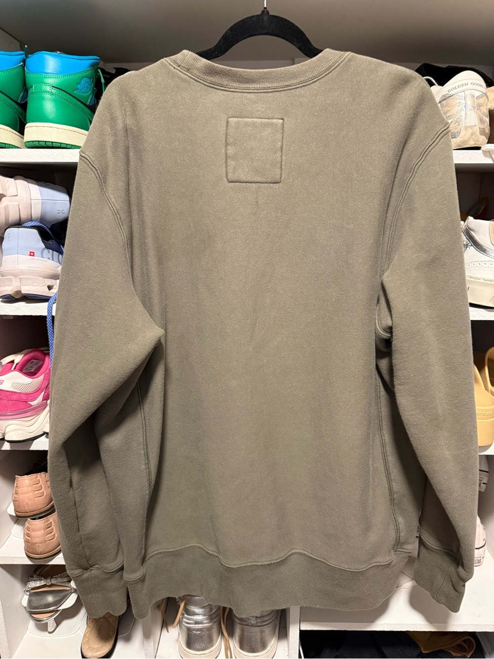Vintage Eddie Bauer Men's Olive Crewneck Sweatshirt - Picture 5 of 5